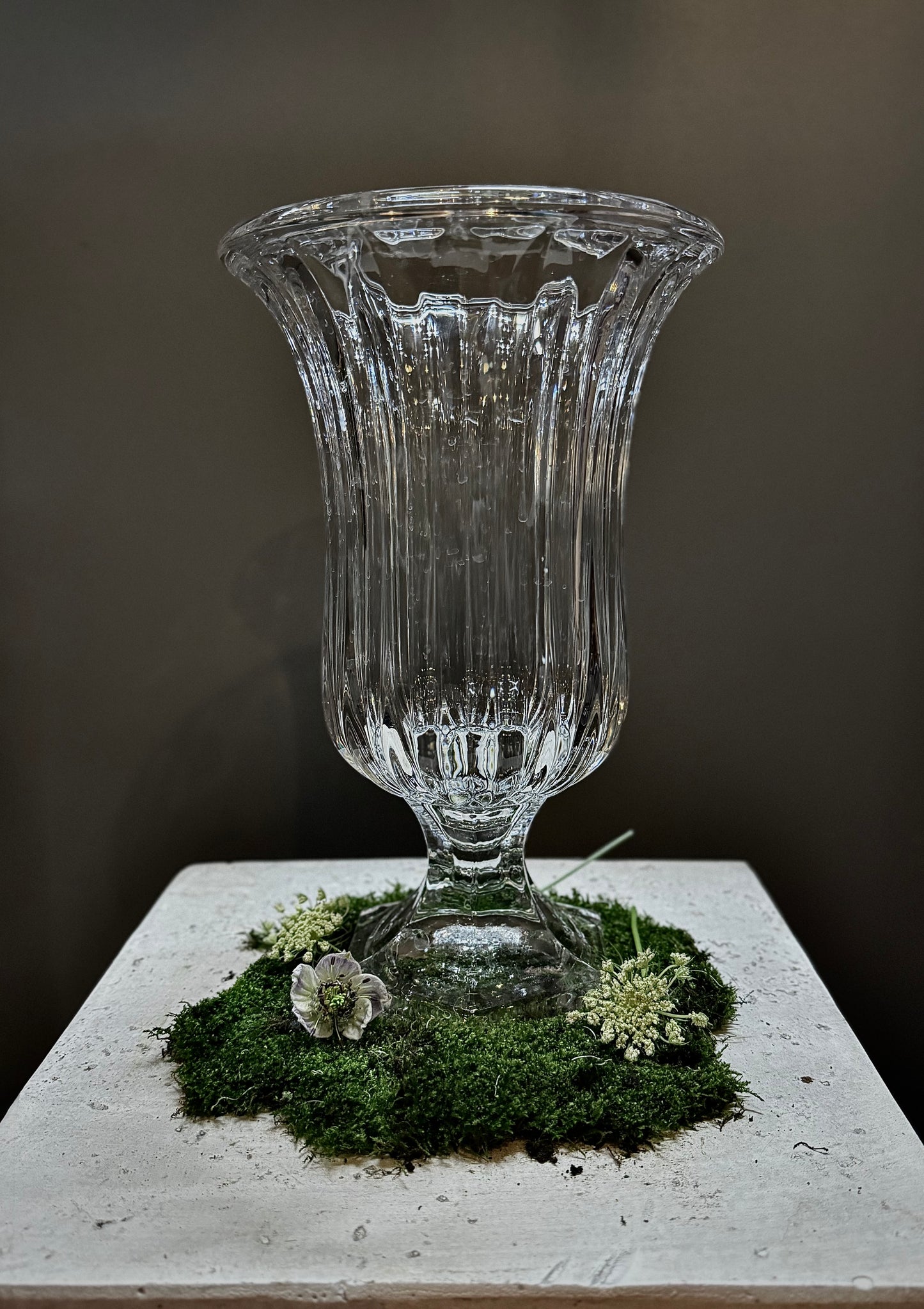 Vintage Glass Urn Vase