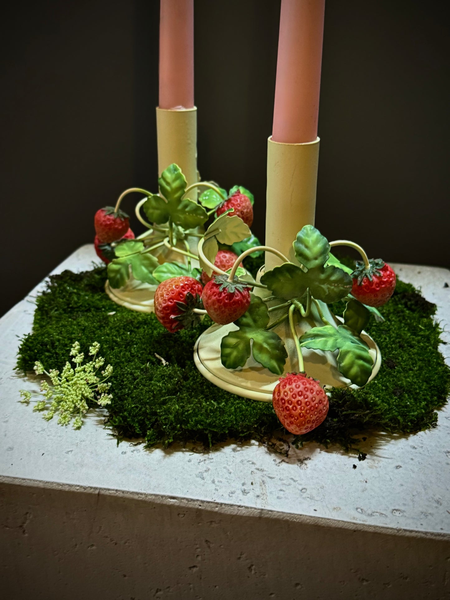 Strawberry Candleholders (Set of 2)