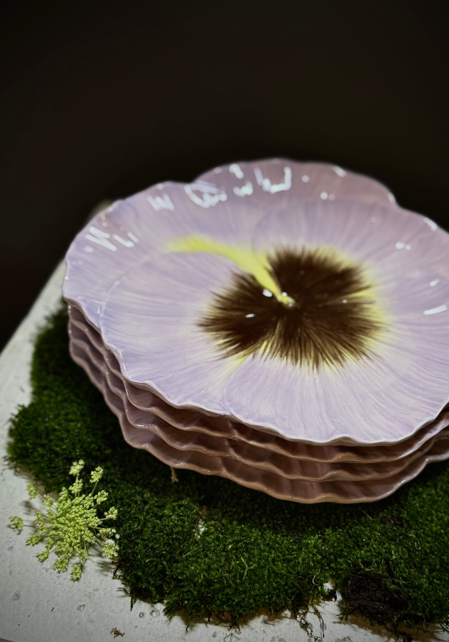 Pansy Plates (Set of 4)