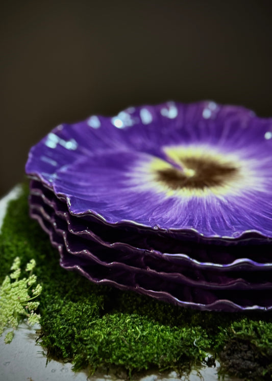 Pansy Plates (Set of 4)