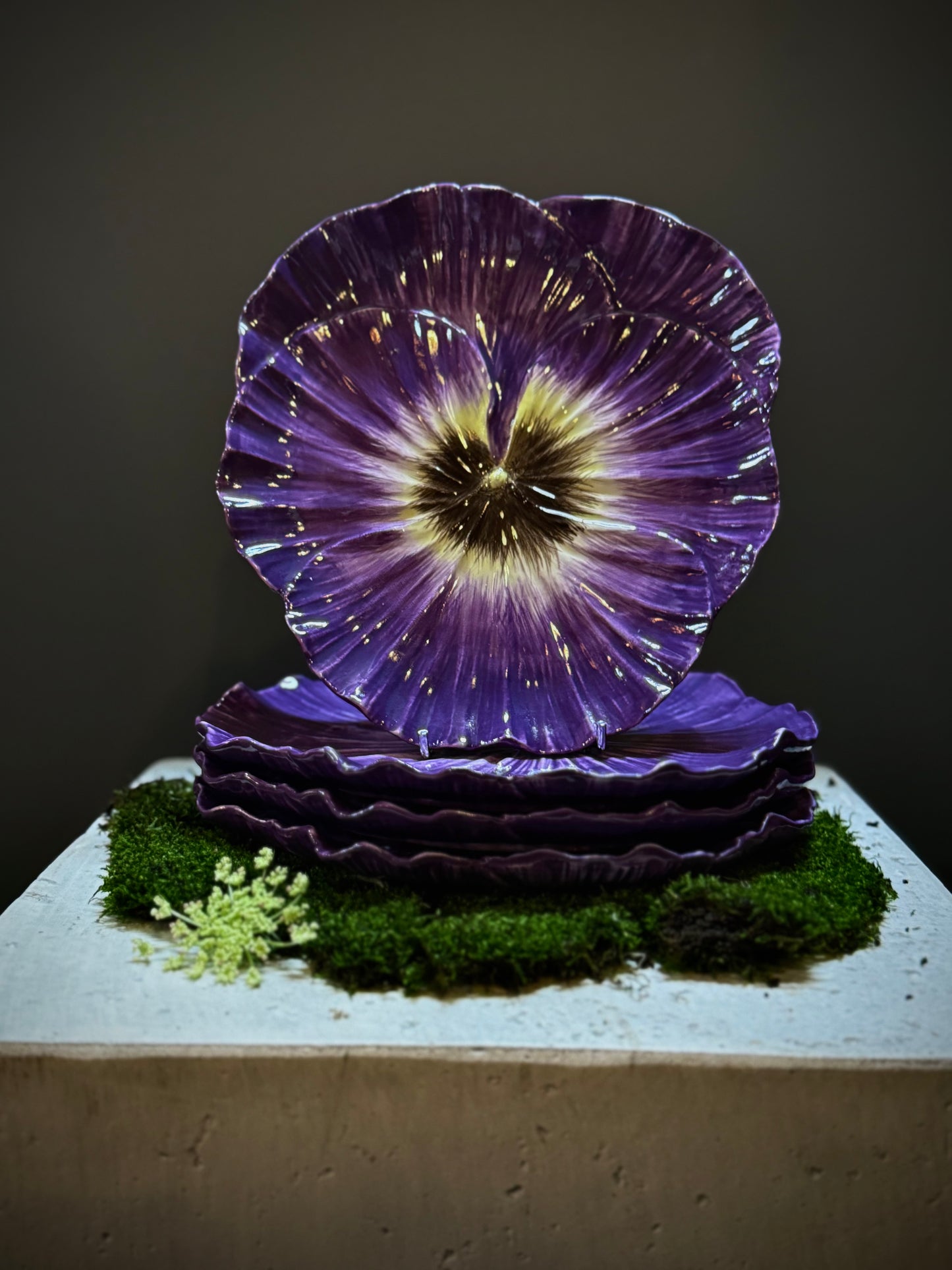 Pansy Plates (Set of 4)