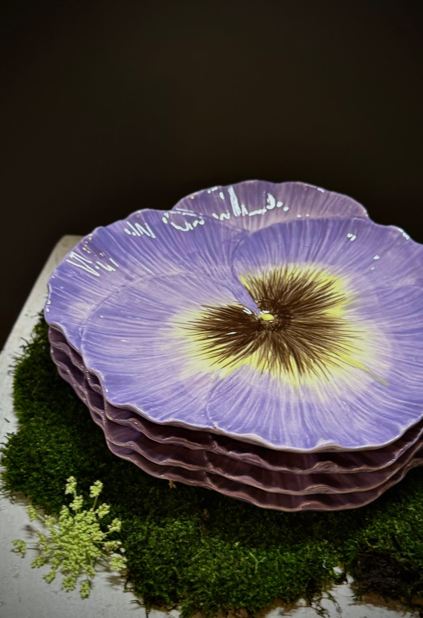 Pansy Plates (Set of 4)