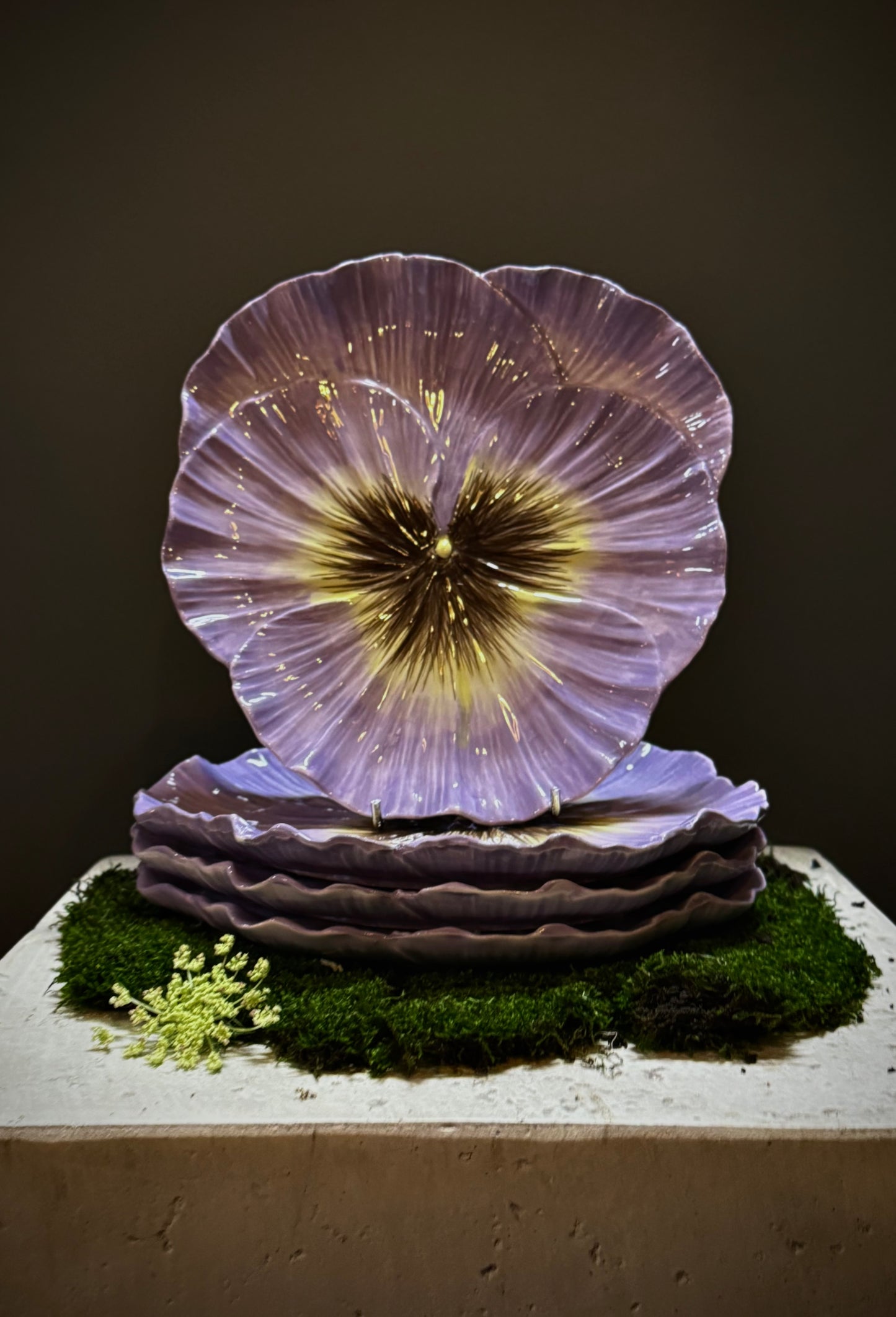 Pansy Plates (Set of 4)