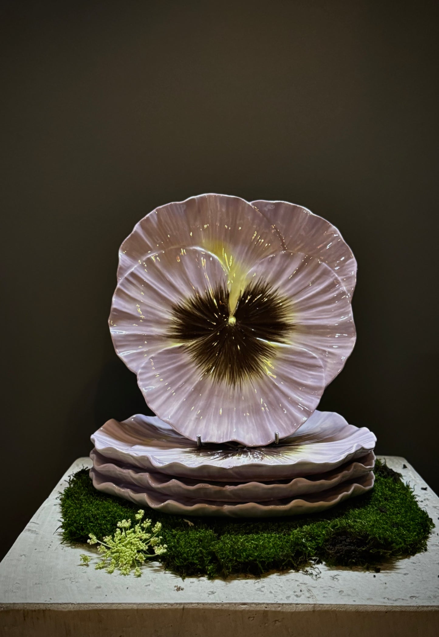 Pansy Plates (Set of 4)