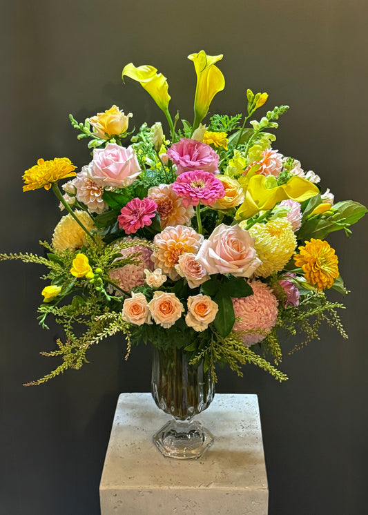 Pastel Arrangement in Vase